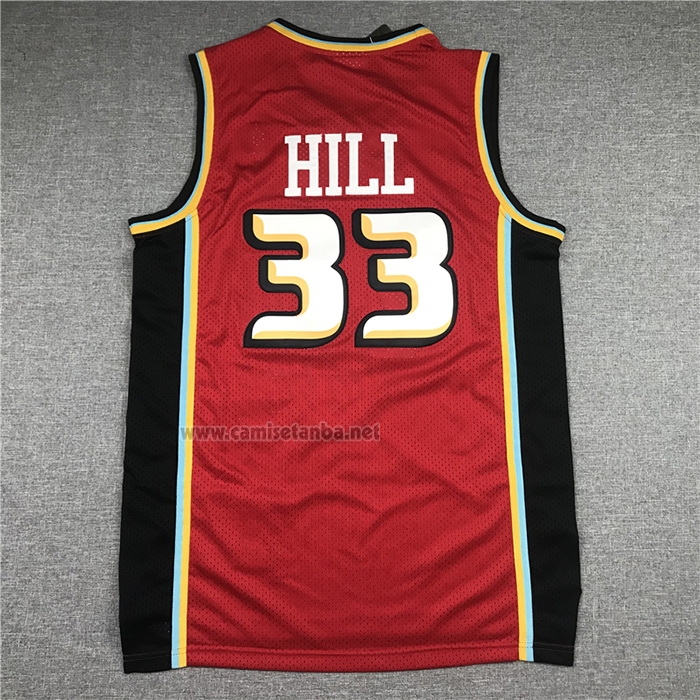 Camiseta Detroit Pistons Grant Hill #33 Mitchell & Ness 1999-00 Rojo